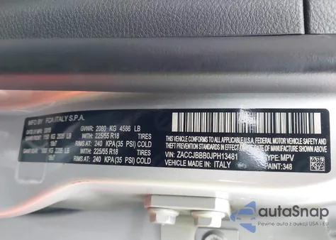 2018 Jeep Renegade Altitude 4X4 z USA, uszkodzony, nr VIN ZACCJBBB0JPH13481